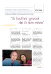 “Ik had het gevoel dat ik iets miste”