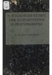 De beteekenis der wetsidee voor rechtswetenschap en rechtsphilosophie - pagina 1