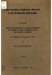 Het mystiek-religieuze element in de Grieksche philologie - pagina 1