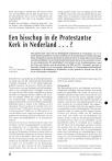 Een bisschop in de Protestantse Kerk in Nederland . . . ?