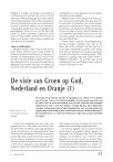 De visie van Groen op God, Nederland en Oranje (1)