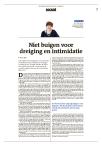 Niet buigen voor dreiging en intimidatie