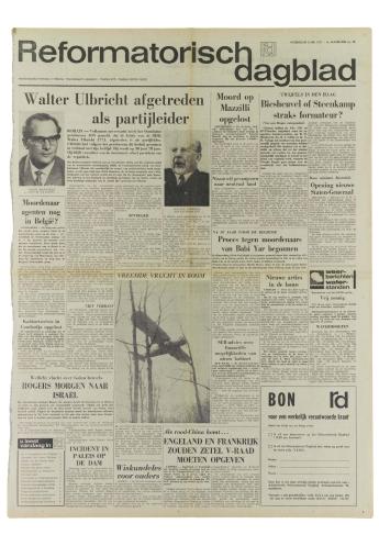 Walter Ulbricht afgetreden als partijleider