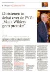 Christenen in debat over de PVV: „Maak Wilders geen premier”