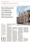 Recordaantal eerstejaars op Hersteld Hervormd Seminarium