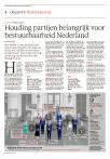 Houding partijen belangrijk voor bestuurbaarheid Nederland