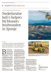 Nederlandse heli’s helpen bij blussen bosbranden in Spanje