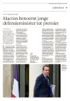 Macron benoemt jonge defensieminister tot premier