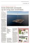 Eerste drijvende zonnepark op zee terug naar Amsterdam