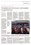 President Servië schuwt intimidatie en geweld niet