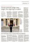 Franse premier krijgt twee dagen om regering te redden
