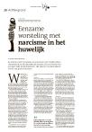 Eenzame worsteling met narcisme in het huwelijk