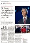 Stoltenberg: Trump bracht NAVO aan de rand van de afgrond