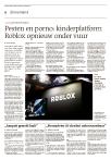 Pesten en porno: kinderplatform Roblox opnieuw onder vuur