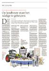 Op landbouw staat het nodige te gebeuren