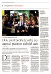 D66 past profiel partij op aantal punten subtiel aan