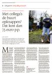 Met collega’s de buurt opknappen? Dat kost dan 75 euro p.p.