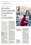 Bezoeker abortuskliniek aanspreken, is dat wanordelijk?