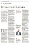 Kerk neemt in Suriname nog altijd centrale plaats in