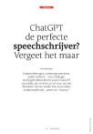 ChatGPT de perfecte speechschrijver? Vergeet het maar