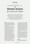 Houten huizen in vuur en vlam