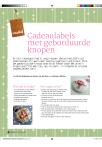 Cadeaulabels met geborduurde knopen