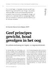 Geef principes gewicht, houd gevolgen in het oog